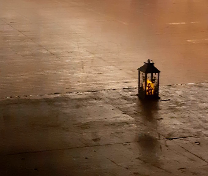Lantern on a threatre stage