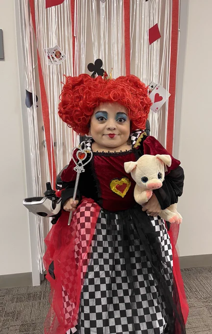 Picture of Dr. Gomez as the Red Queen from Alice in Wonderland