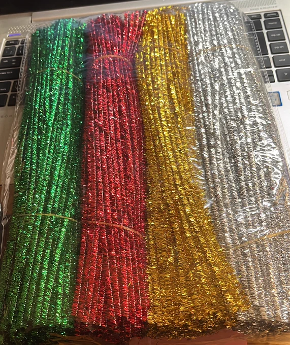 Sparkly pipe cleaners