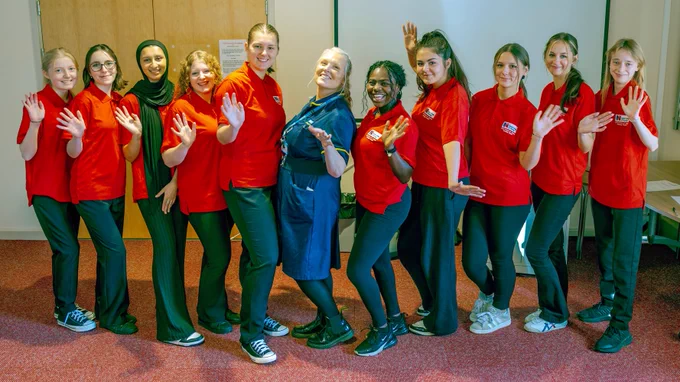 group of RCN cadets with clinical lead