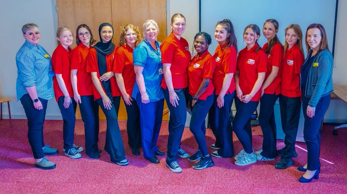 cadets with trust colleagues and RCN rep