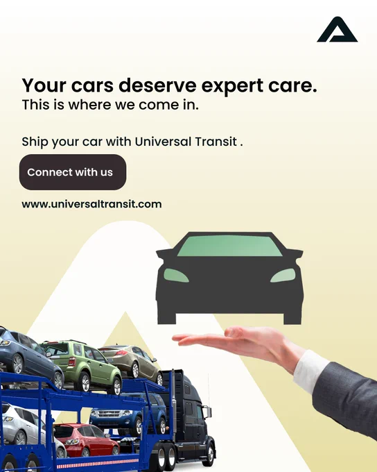 At Universal Transit, we treat your vehicle with the care it deserves. Using advanced AI-powered technology, we’re revolutionizing the car shipping industry by providing seamless, stress-free services. Whether you’re relocating or shipping a prized car, we ensure safe, reliable delivery. Our team handles every detail with precision and expertise, treating your car like it’s our own. Contact us today for a free quote or visit our website to learn more about our services.