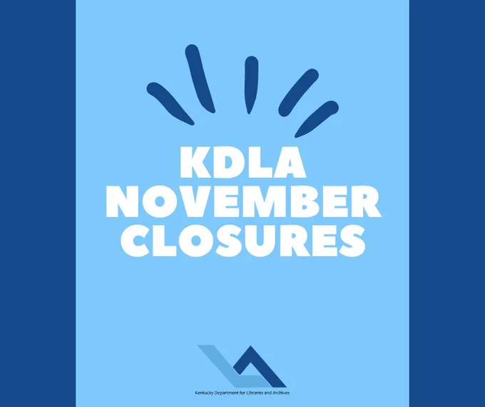 KDLA November Closures Blue Logo