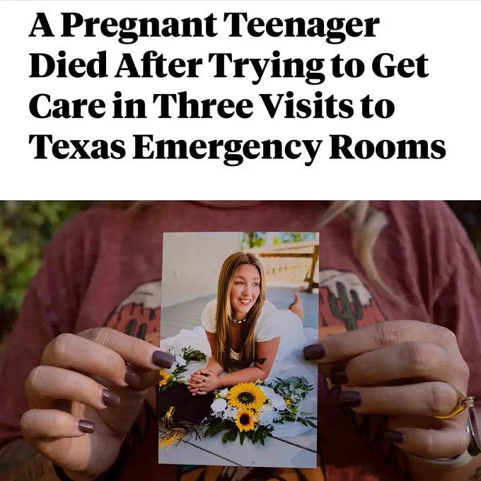 A Pregnant Teenager Died After Trying to Get Care in Three Visits to Texas Emergency Rooms