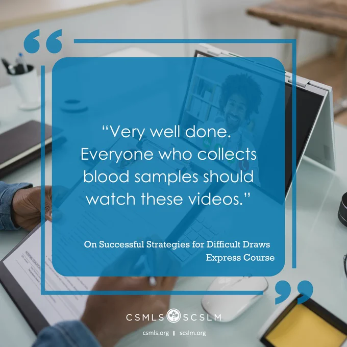 Background image of a person learning virtually and quotes from members who completed selected courses