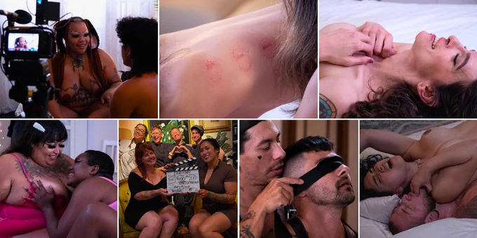 a grid of photos
