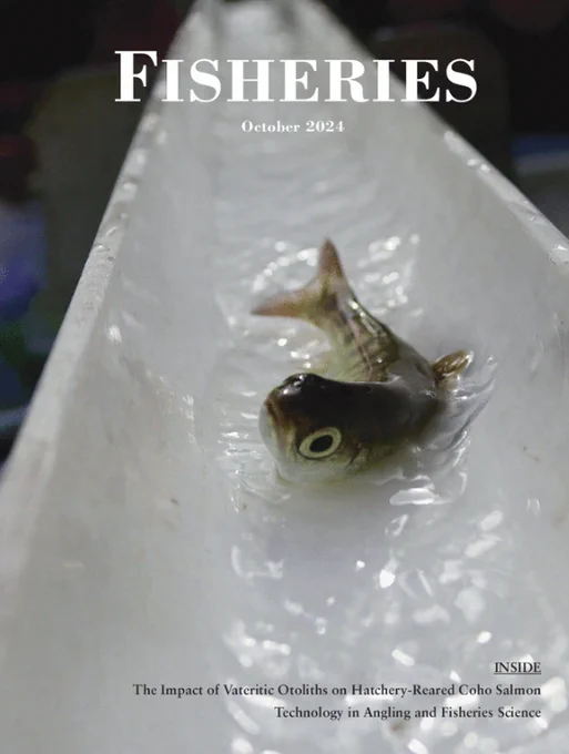 Cover photo: A juvenile Coho Salmon (Oncorhynchus kisutch) slides down a trough. Photo credit: Chloe Kraemer.