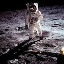 Foto van astronaut Neil Armstrong op de maan in 1969