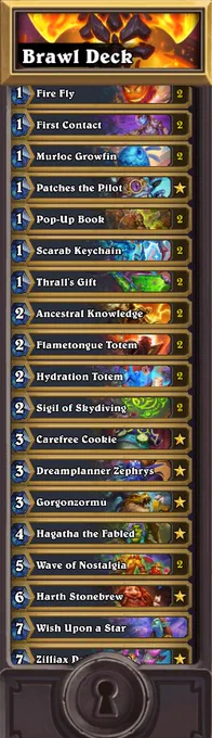 Golden Nostalgia Shaman Tavern Brawl decklist