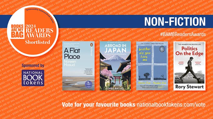 Books Are My Bag Readers Awards banner featuring the Non-Fiction shortlist. 