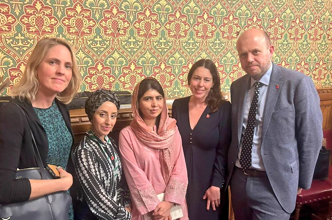 Group picture with MPs and Malala 
