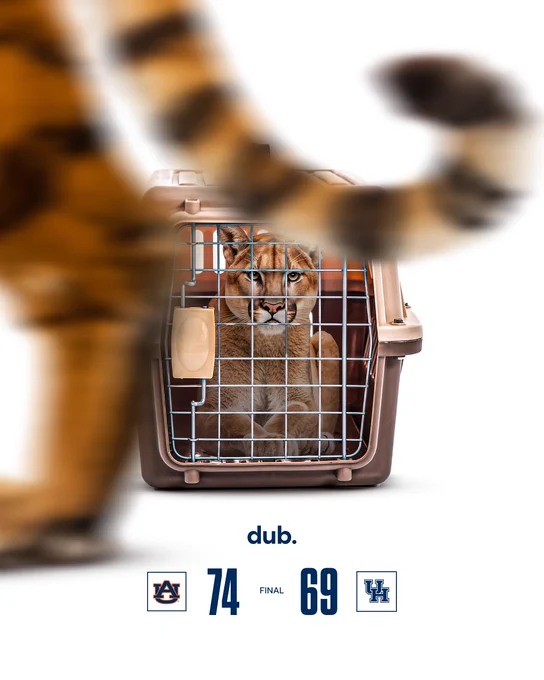 Final Score: Auburn 74, Houston 69.