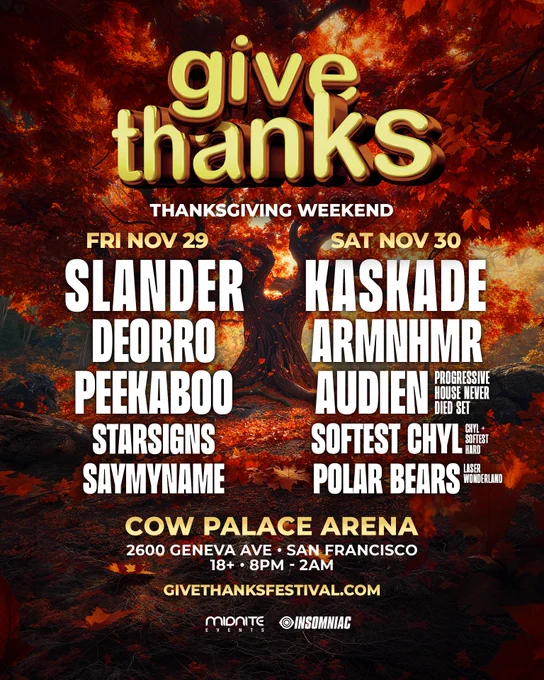 Give Thanks 2024 full-lineup! 
