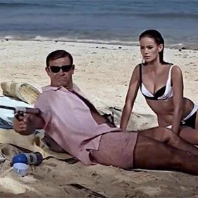 A scene with Sean Connery and Claudine Auger in Thunderball (1965)