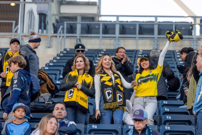 Photo of Columbus Crew 2 supporters at Subaru Park.