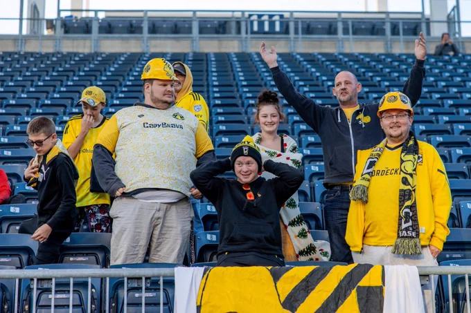 Photo of Columbus Crew 2 supporters at Subaru Park.