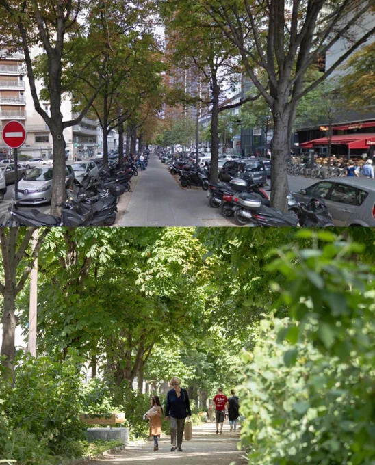 Before and after of boulevard Vaugirard dans le 15e