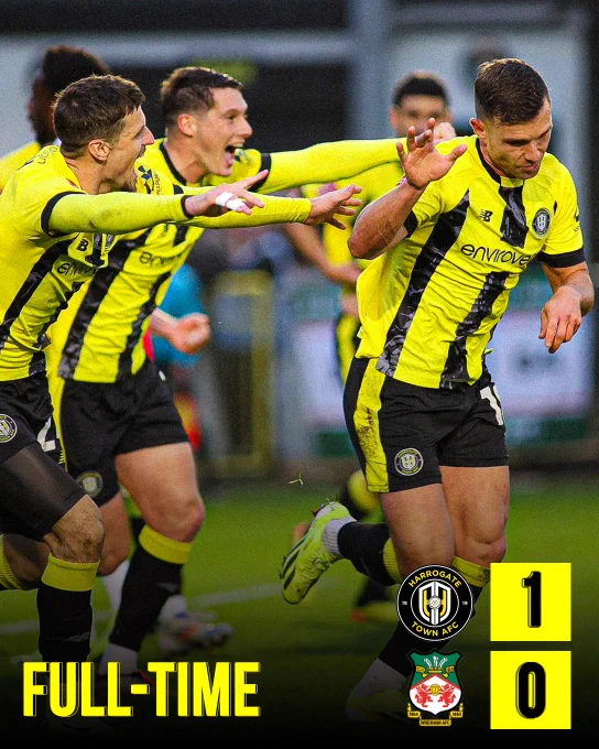 Full-time: Harrogate 1-0 Wrexham