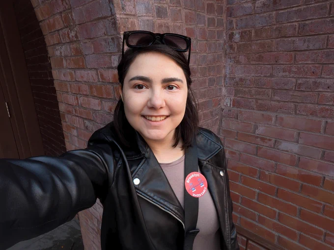 Me voting and looking fabulous
