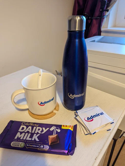 Welcome pack from Admiral