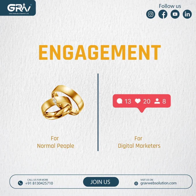 Engagement overload.


𝐅𝐎𝐑 𝐌𝐎𝐑𝐄👇
📞 𝟗𝟏 𝟖𝟏𝟑𝟎𝟒𝟐𝟓𝟕𝟏𝟎, 𝟖𝟖𝟎𝟎𝟖𝟕𝟑𝟎𝟓𝟔

www.gravwebsolution.com

 
#digitalmarketing #socialmedia #engagement #digitalworld #love #humor #marketingstrategy #onlinepresence #gravwebsolution