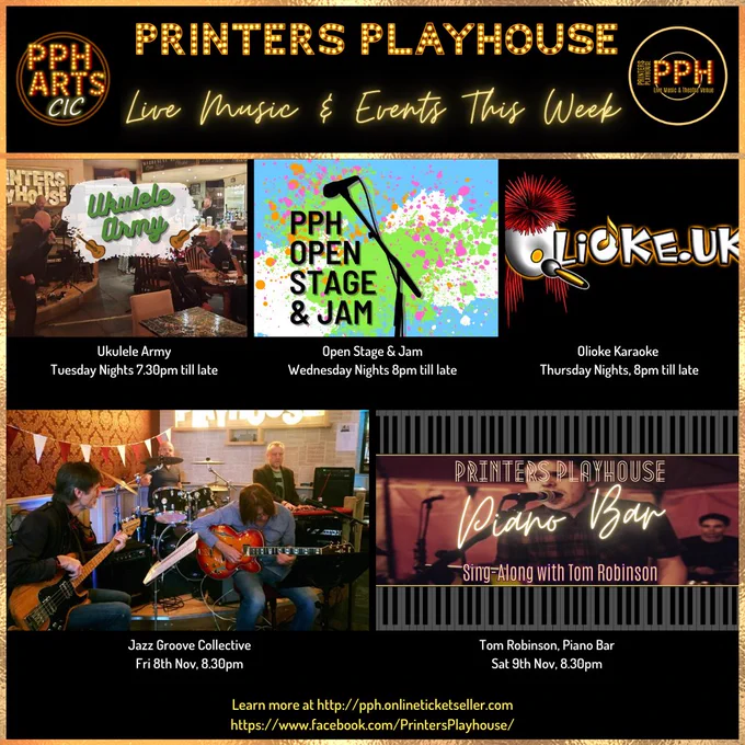 Live Music & Events, 4th to 10th November 2024