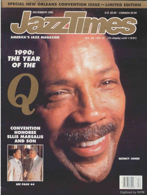 On the cover of JazzTimes (December 1990)
