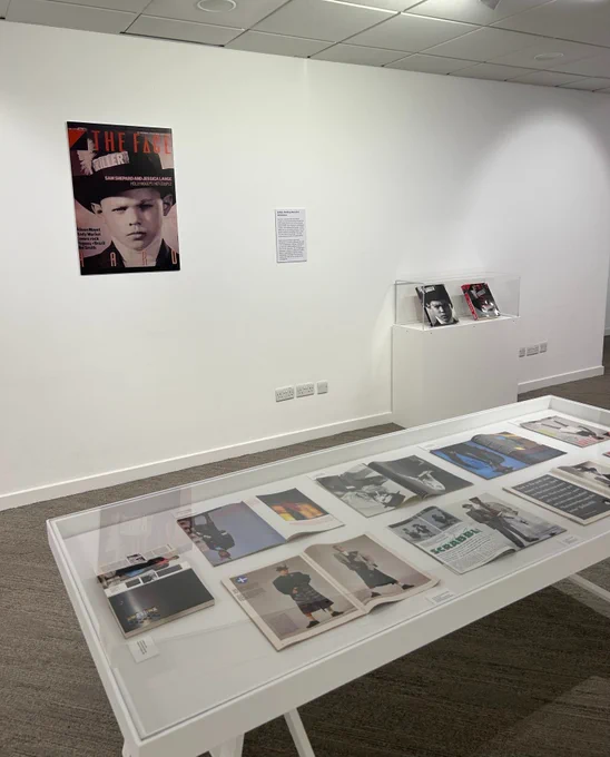 photos of exhibition in the Level 4 Gallery, Hartley - Styling the 80s
