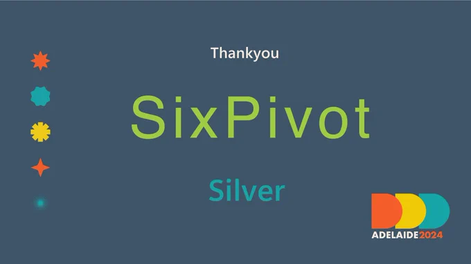 DDDAdelaide 2024 - SixPivot Silver Sponsor logo