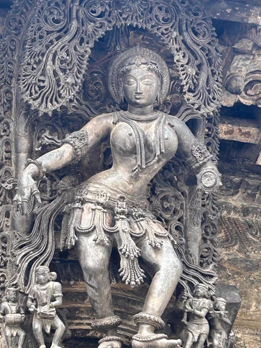Dancing Madanika at Belur, Karnataka