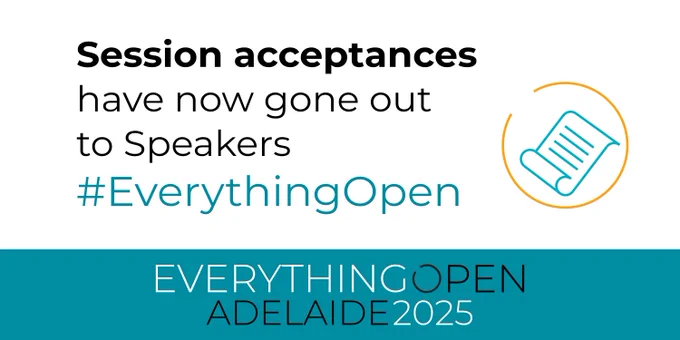 Session acceptances have now gone out to Speakers