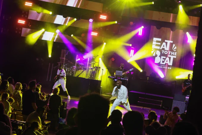 Boyz II Men on stage at The American Gardens Theatre at EPCOT