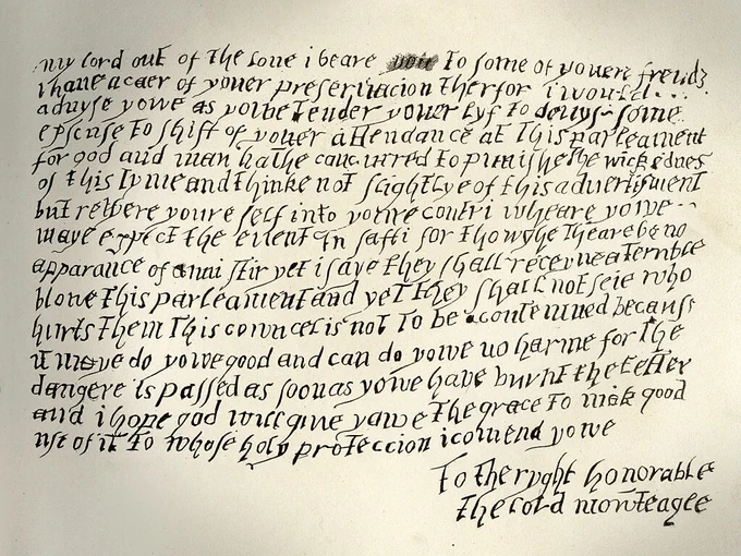 Handwritten historical document on textured paper, featuring old English script.