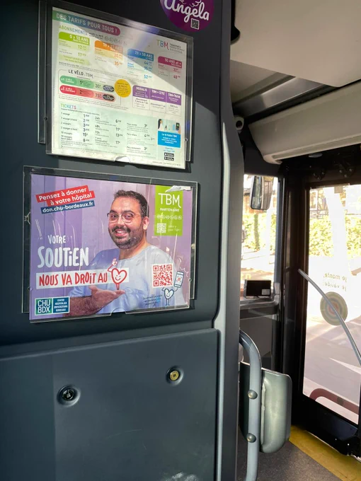 La campagne de mécénat du @CHUBordeaux sur les 80 lignes de bus @info_tbm  prend fin aujourd’hui.
