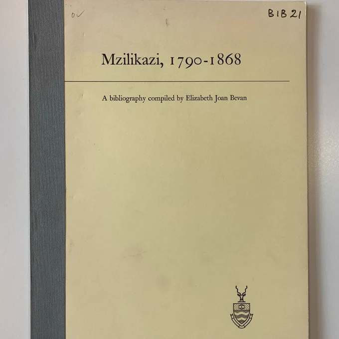 mzilikazi 1790-1868 bibliography cover