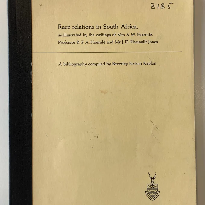 race relations in south africa bibliography cover