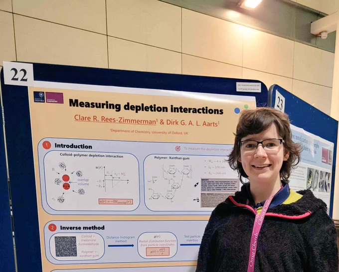 Clare by her poster entitled "Measuring depletion interactions"