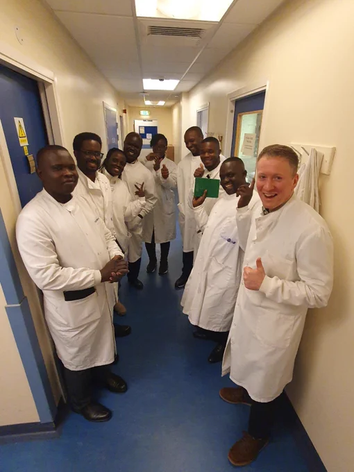 Fellows enjoying a visit to the lab