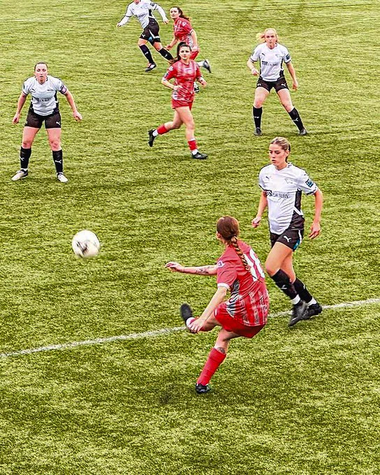 An image of Leafield Athletic during their Adobe Women's FA Cup first round proper match