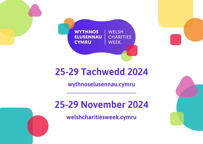 Welsh Charities Week graphic with the date and logo 