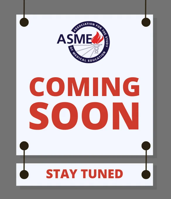 promotional image with a hanging sign with the asme logo and coming soon printed. 