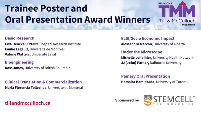 Trainee Poster and Oral Presentation Awards