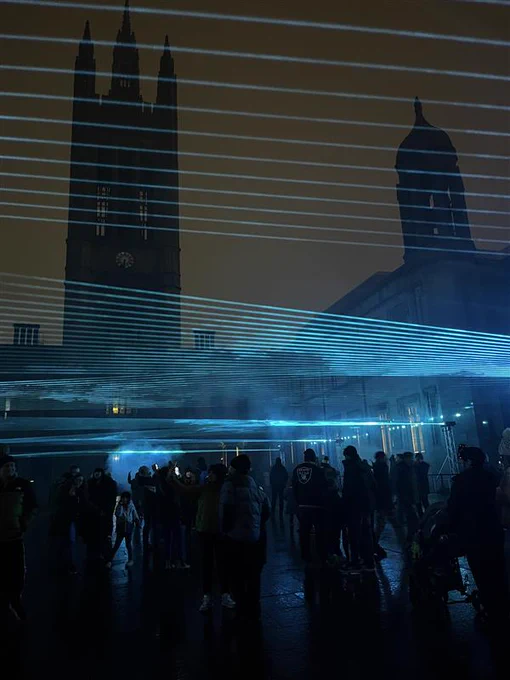 Northern Lights augmented reality showcase outside Marshall College, Aberdeen at Spectra 2024.