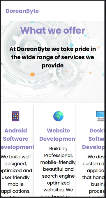 Services page, in a broken state.