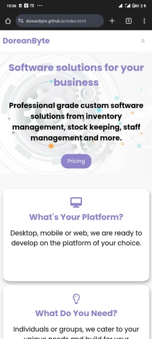 DoreanByte Home page (Mobile version)