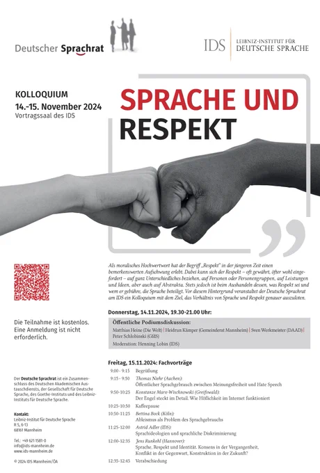 Abgebildet ist das Plakat zur Veranstaltung. © ÖA/IDS
