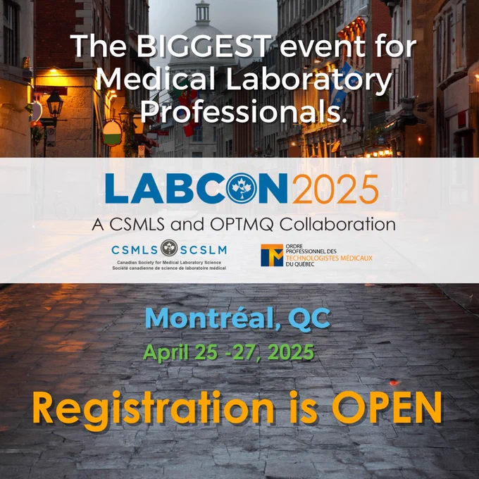 Background image of Montreal streets and registration announcement for LABCON2025