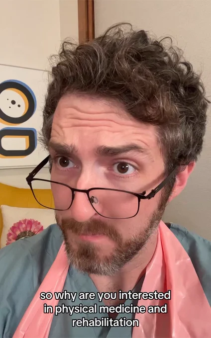 Physiatrist asking a med student why they are interested in physical medicine and rehabilitation