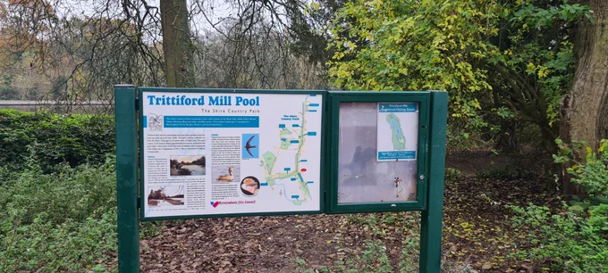 A park information board 