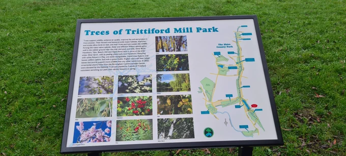 A park information board 